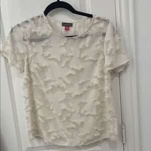 Vince Camuto Cream Textured Blouse